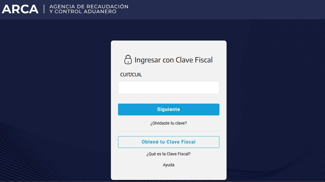 Ingreso a ARCA