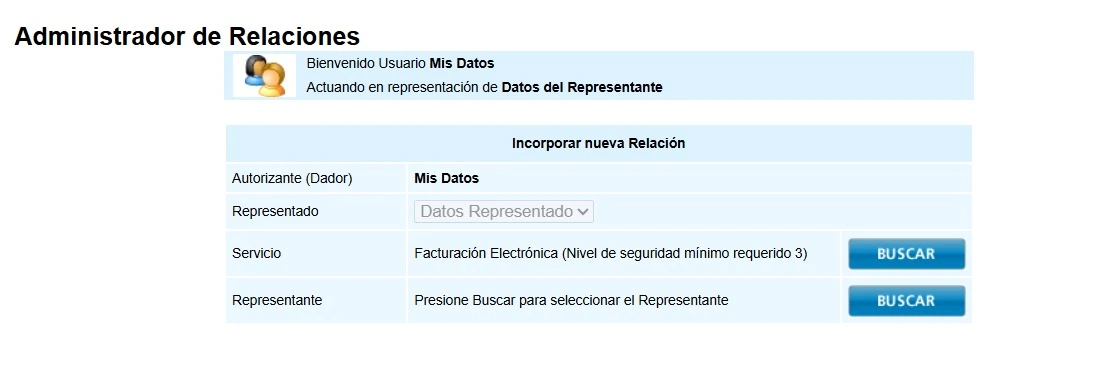 Buscar Representante