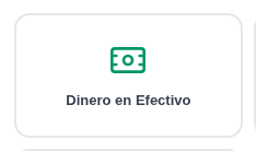 Botón del medio de pago Efectivo