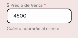 Casillero Precio de Venta con 4500