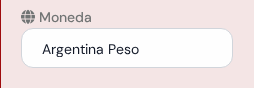 Lista Moneda con Argentina Peso